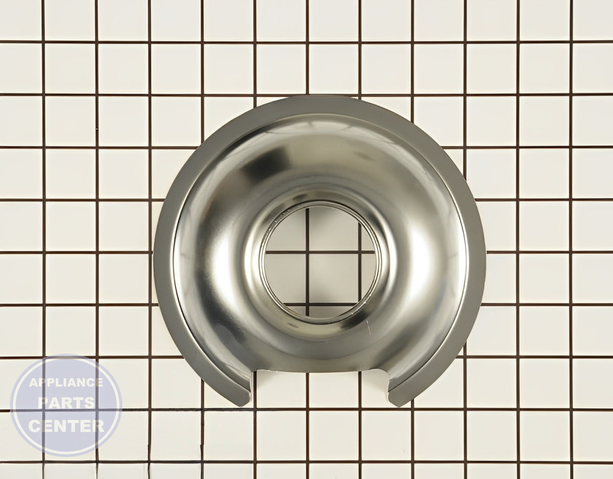 FRIGIDAIRE 6" CHROME DRIP PAN A316221501 - Detailed view of durable chrome material