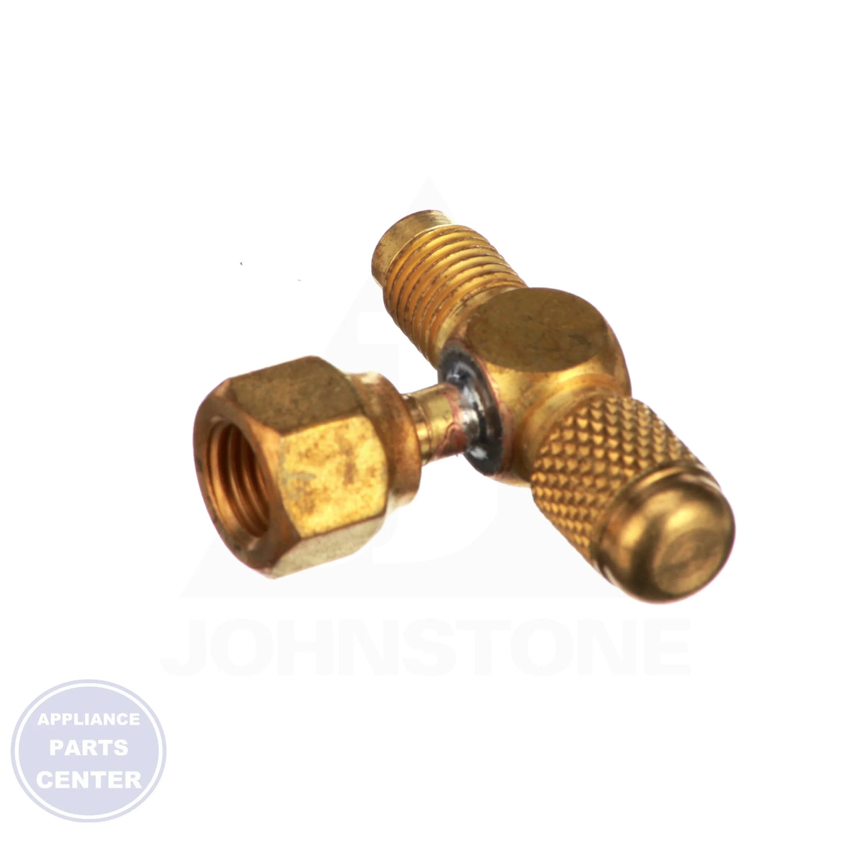 Swivel Tee with Depressor A31852 - Detailed view of 1/4" Flare Swivel Nut on Branch