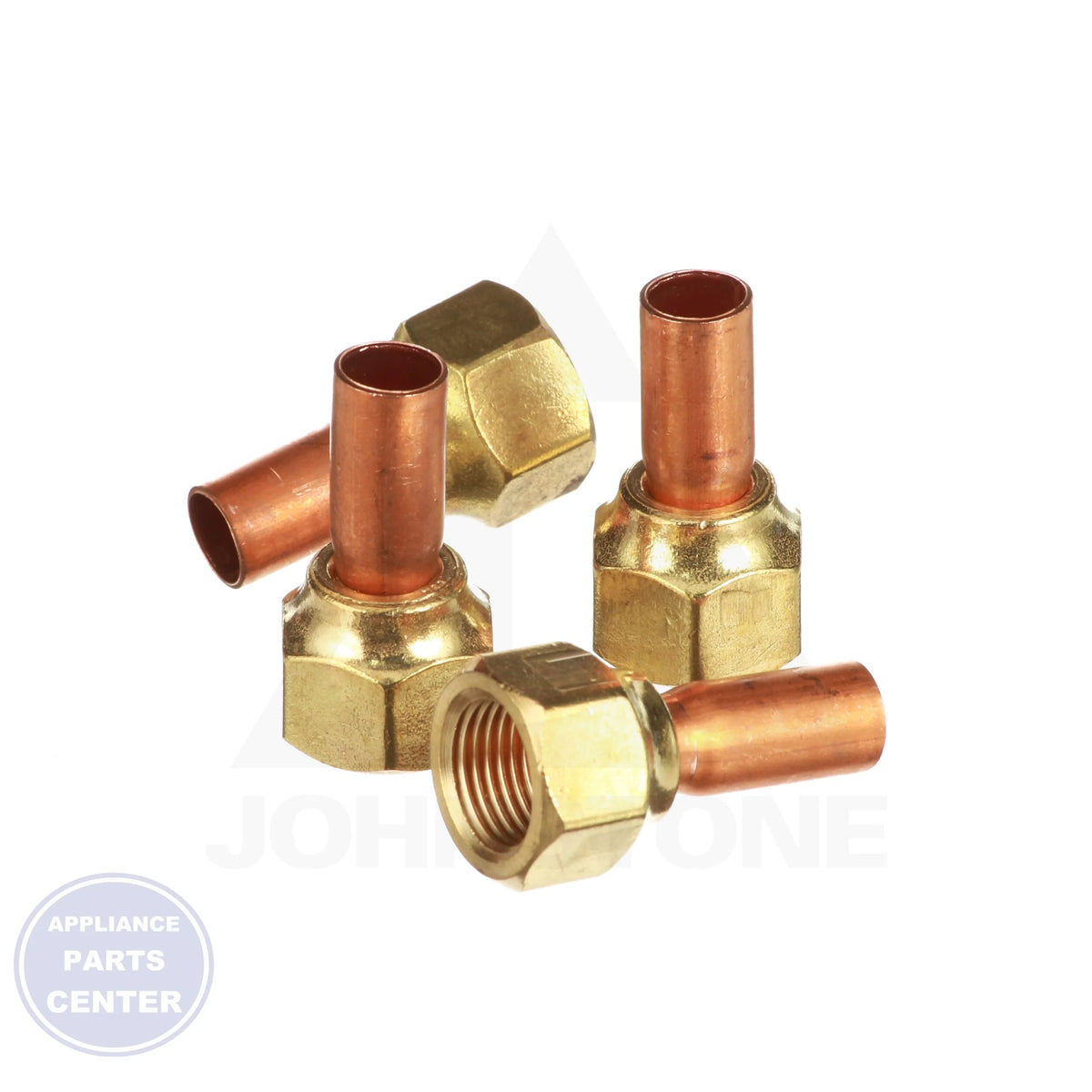 Swivel Female Flare to Solder Adapters A32701 - Detailed view of secure fit solder cups