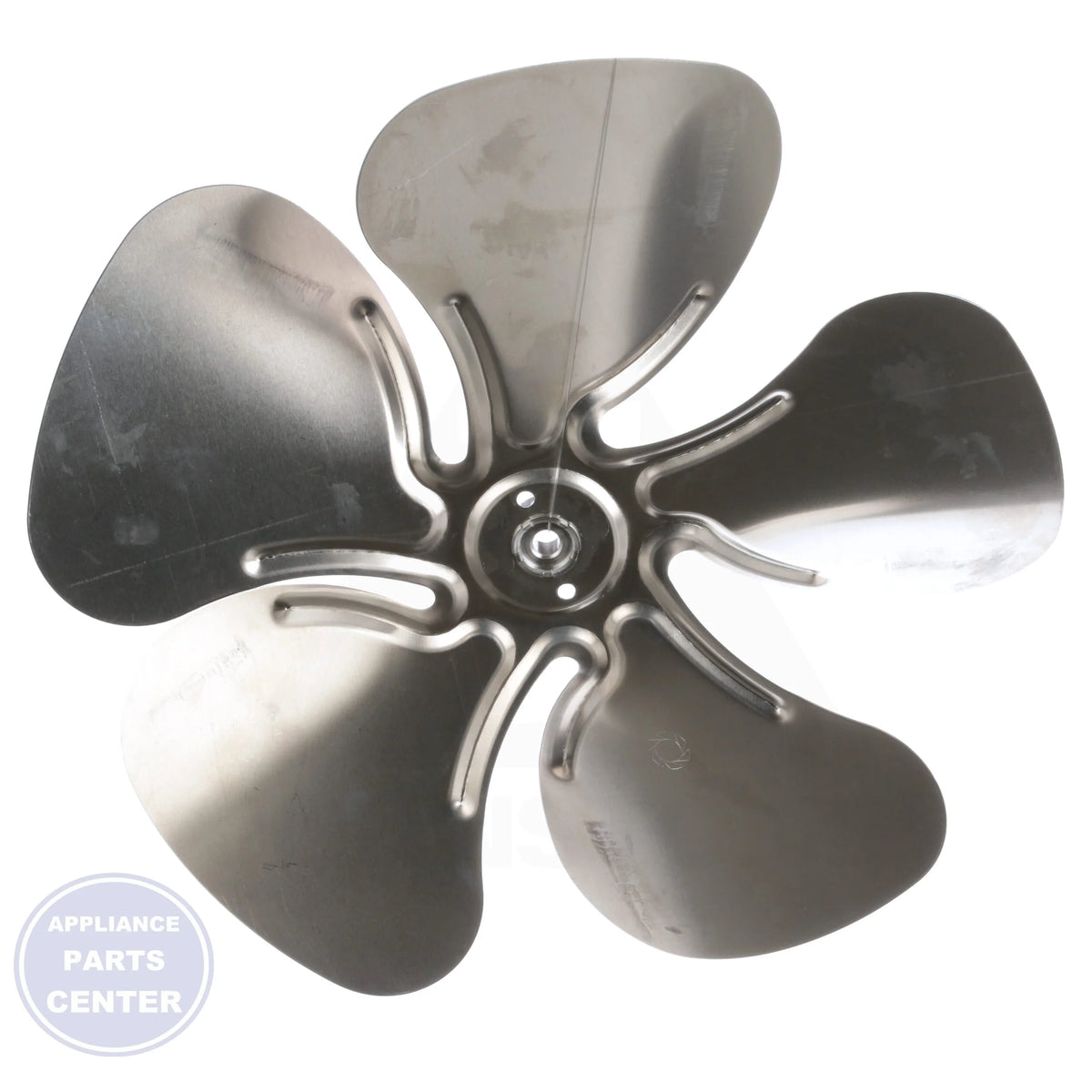 5-Wing Hub Type Fan Blade A65123 - Side view with 12" diameter and 5/16" hub bore