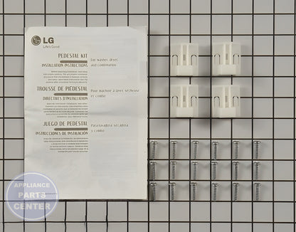 LG Washer Dryer Pedestal Installation Hardware Kit AAA30793431 - Main view showing weight capacity for LG models