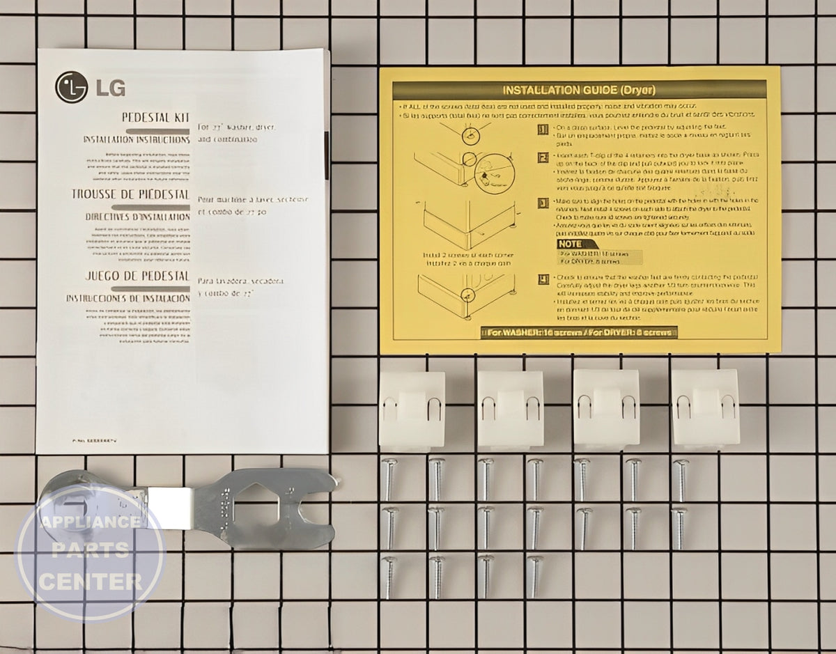 LG Washer Dryer Pedestal Installation Hardware Kit AAA30793431 - Detailed view of high-quality fasteners