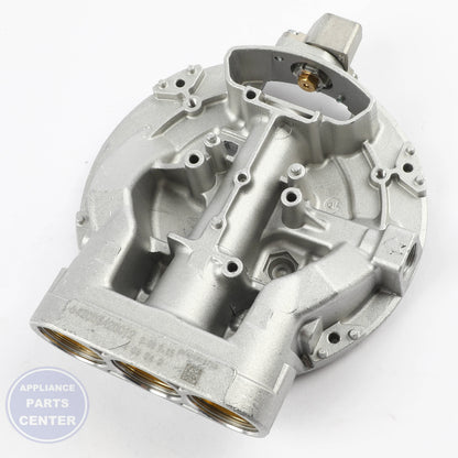 BURNER ASSEMBLY ABF74049704 - Side view with precise gas control measurements