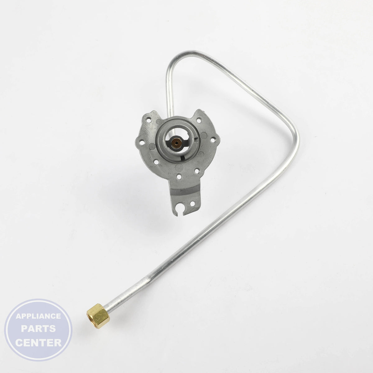 BURNER ASSEMBLY ABF74369701 - Side view with precise measurements and specs