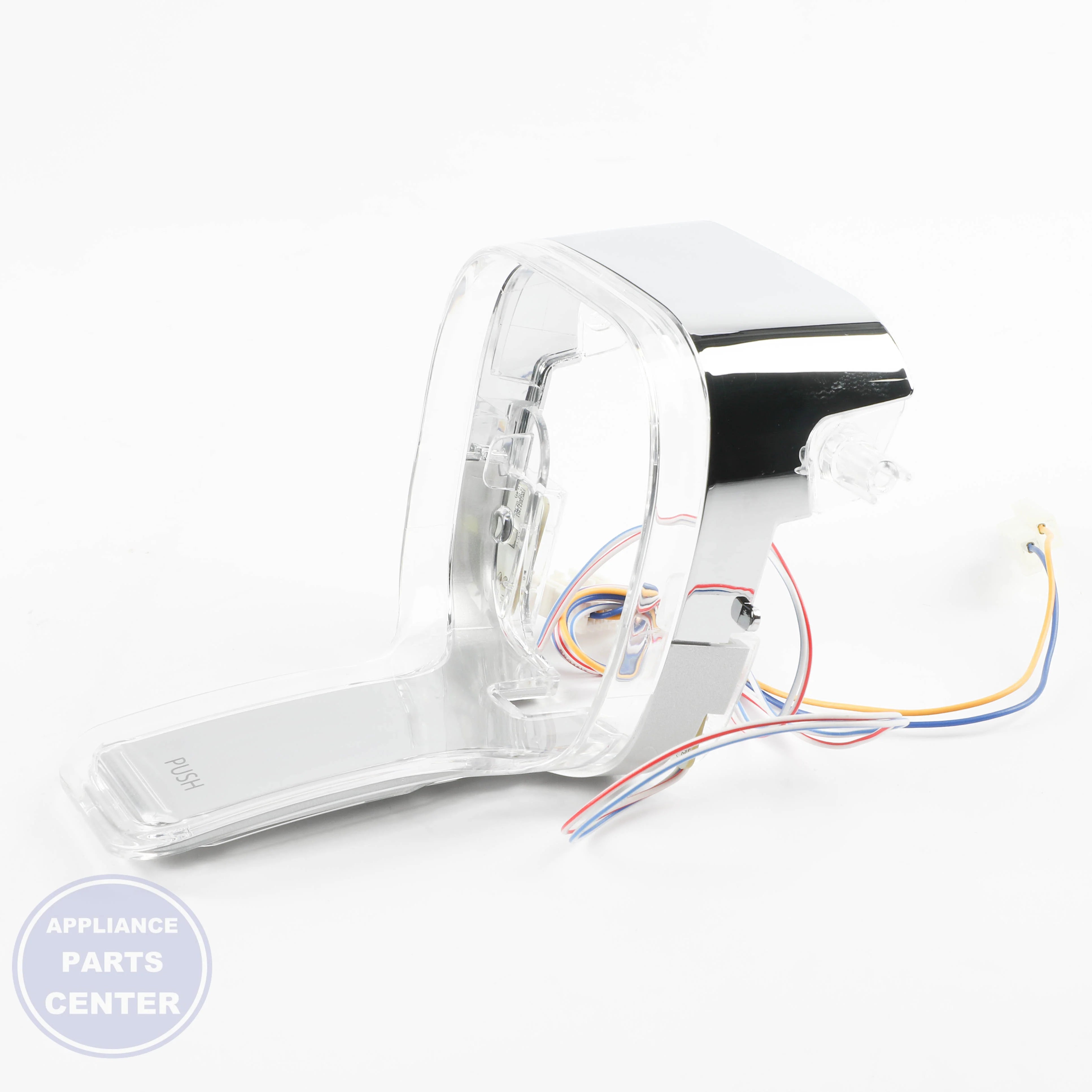 BUTTON ASSEMBLY ABH75139701 - Side view with precise measurements for accurate fit