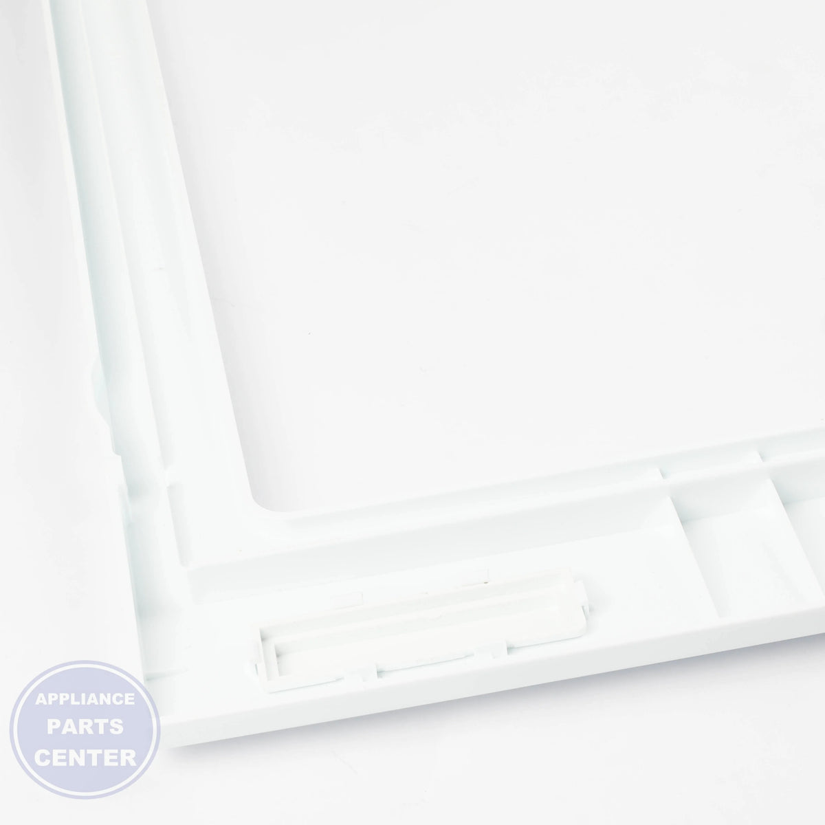 COVER ASSEMBLY,TRAY VEGETABLE ACQ85428610 - Side view with precise measurements/specs