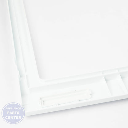 COVER ASSEMBLY,TRAY VEGETABLE ACQ85428610 - Side view with precise measurements/specs