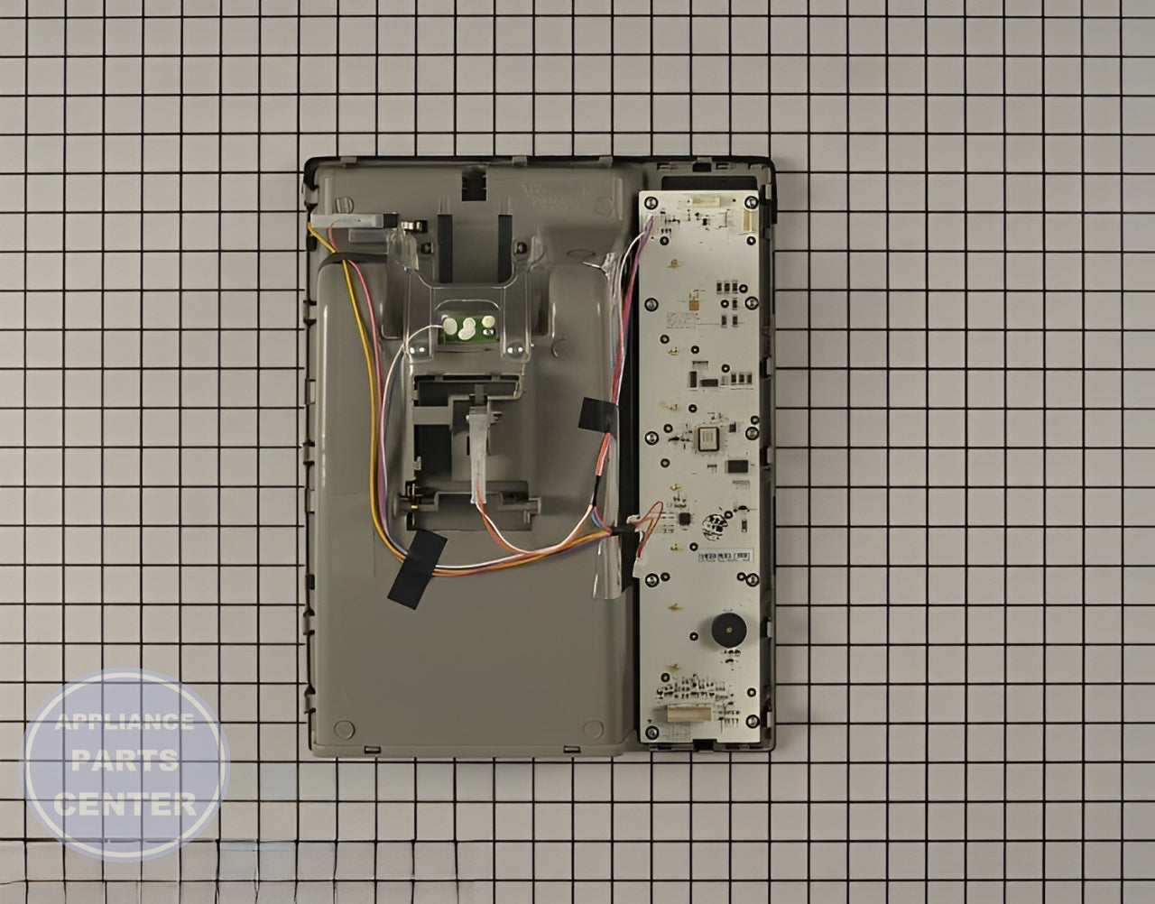 LG Refrigerator Dispenser Front Cover Panel Display Assembly ACQ85430239 - Detailed view of dispenser panel assembly