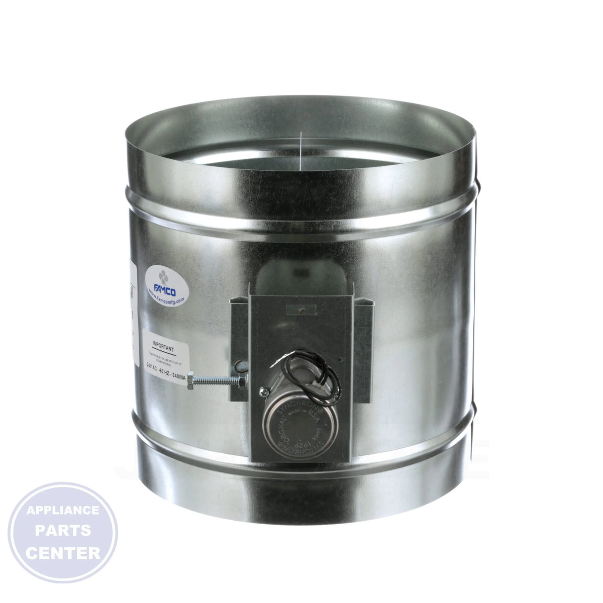 [Brand] Motorized Damper ADO1424 - Detailed view of power open and spring close blades