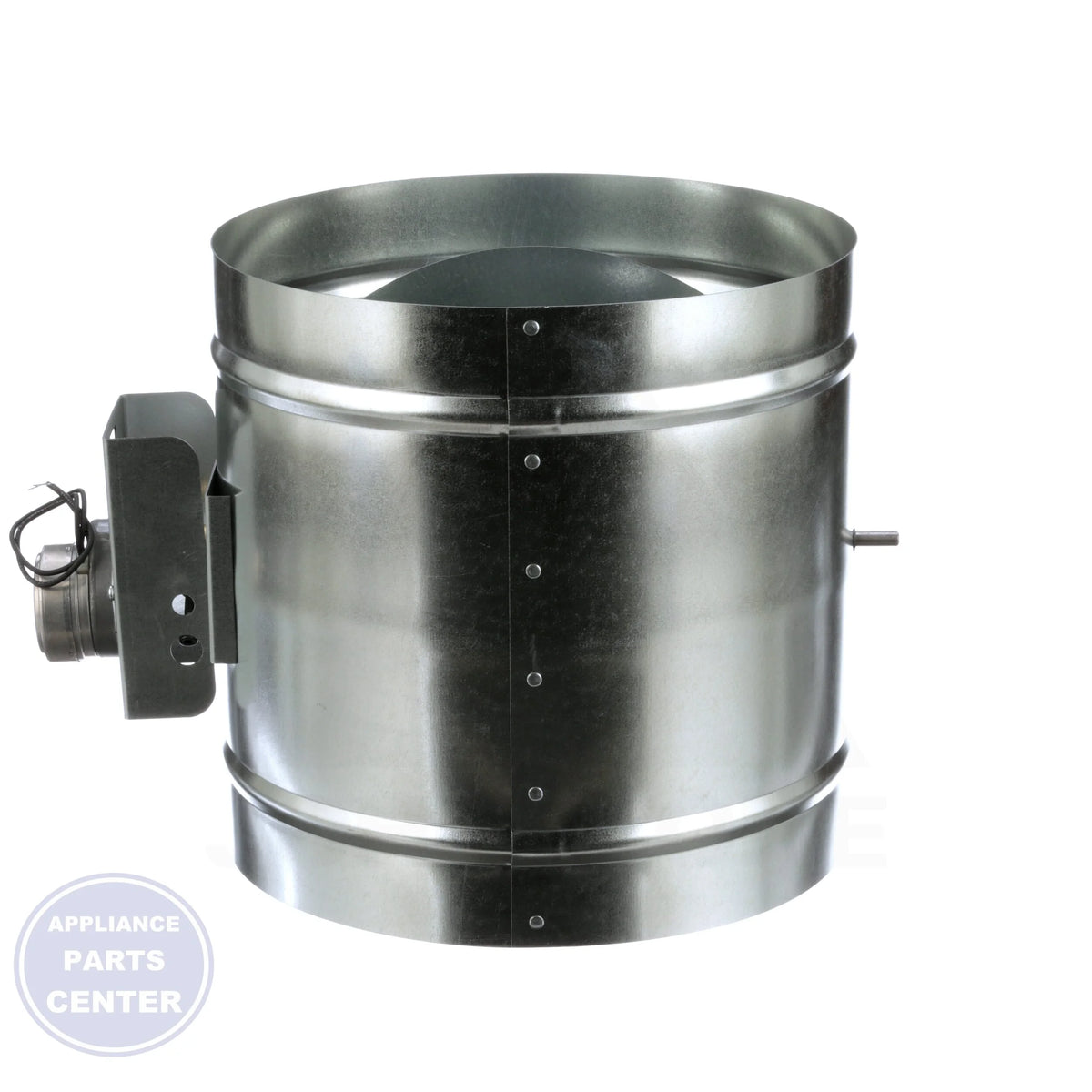 Motorized Damper ADO1424 - Side view with 14" dimensions