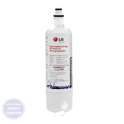 LG REFRIGERATOR LT700P WATER FILTER ADQ36006101 - Main view showing secure fit for various LG models