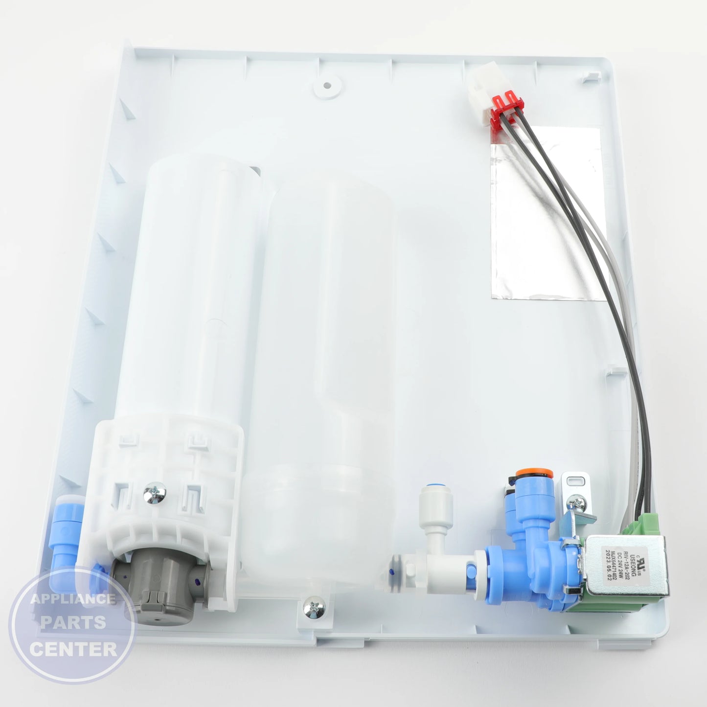 FILTER ASSEMBLY,WATER ADQ73913310 - Side view with precise filtration specs