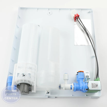 FILTER ASSEMBLY,WATER ADQ73913310 - Side view with precise filtration specs