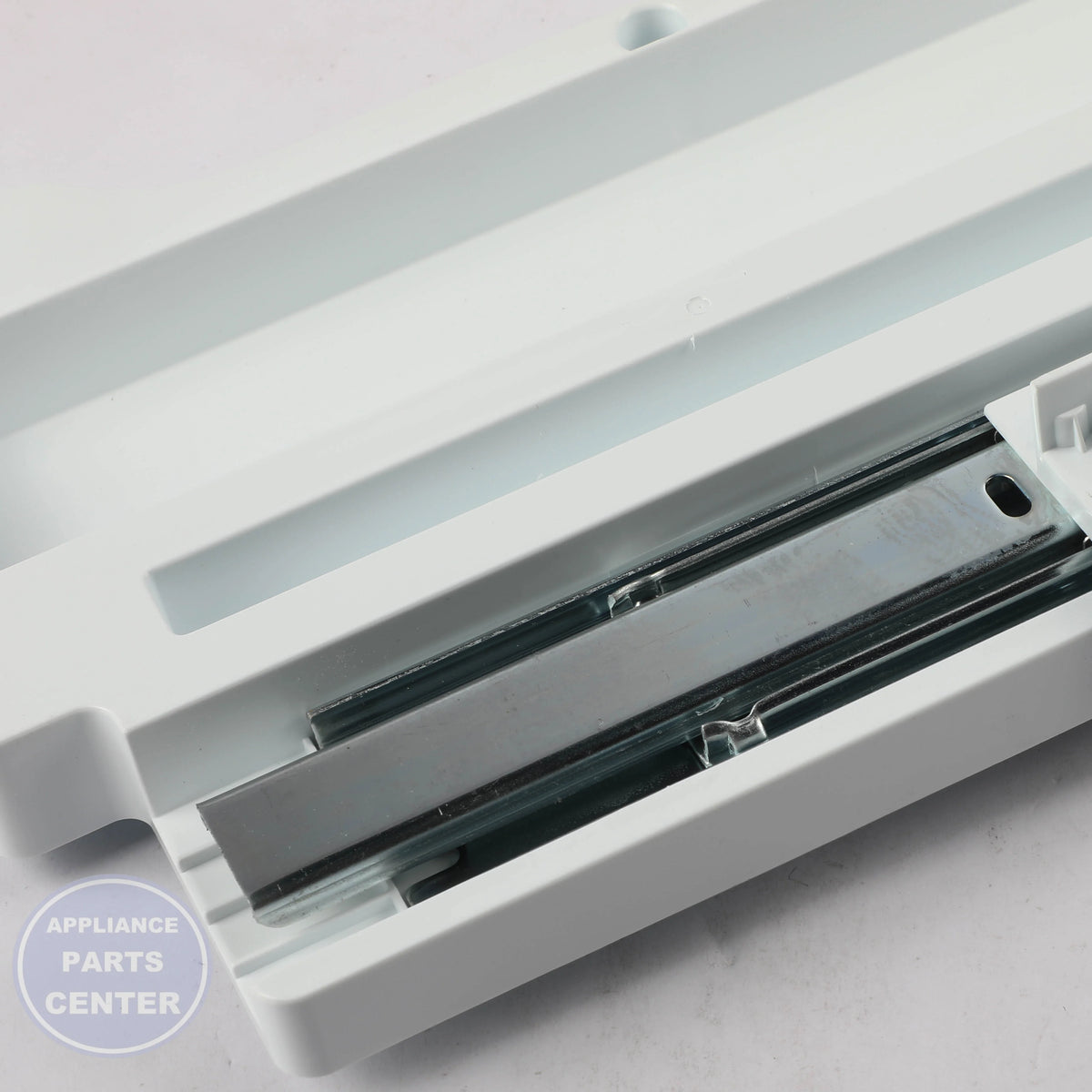 L-G GUIDE ASSEMBLY,RAIL AEC73697601 - Installation in L-G refrigerator model showing mounting points