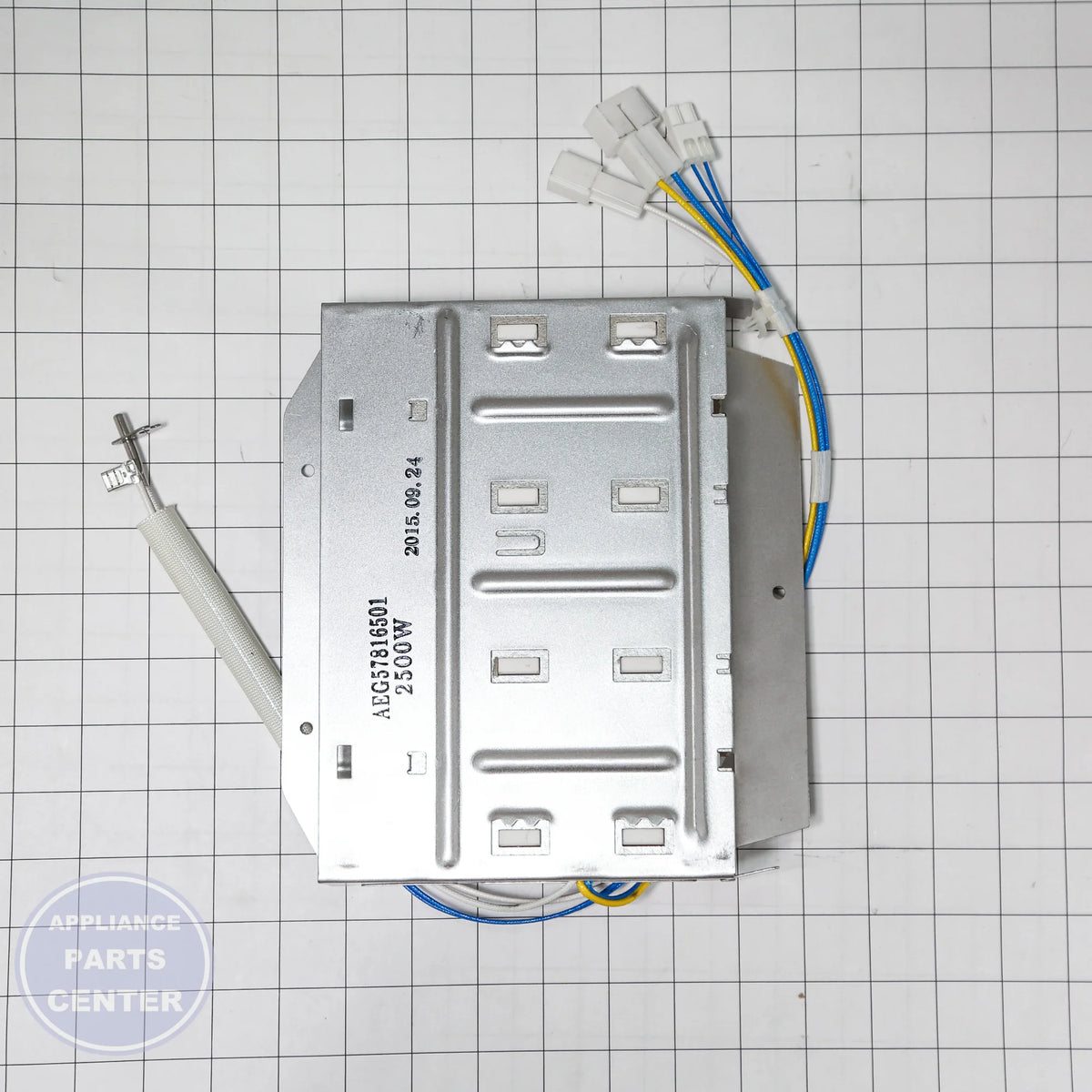 L-G HEATER ASSEMBLY AEG57816501 - Installation in L-G Model ABC123 showing key mounting points