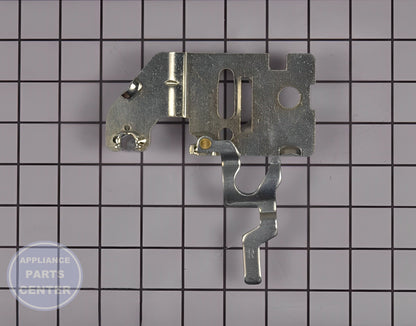 LG UPPER HINGE ASSEMBLY AEH60614106 - Side view with precise measurements