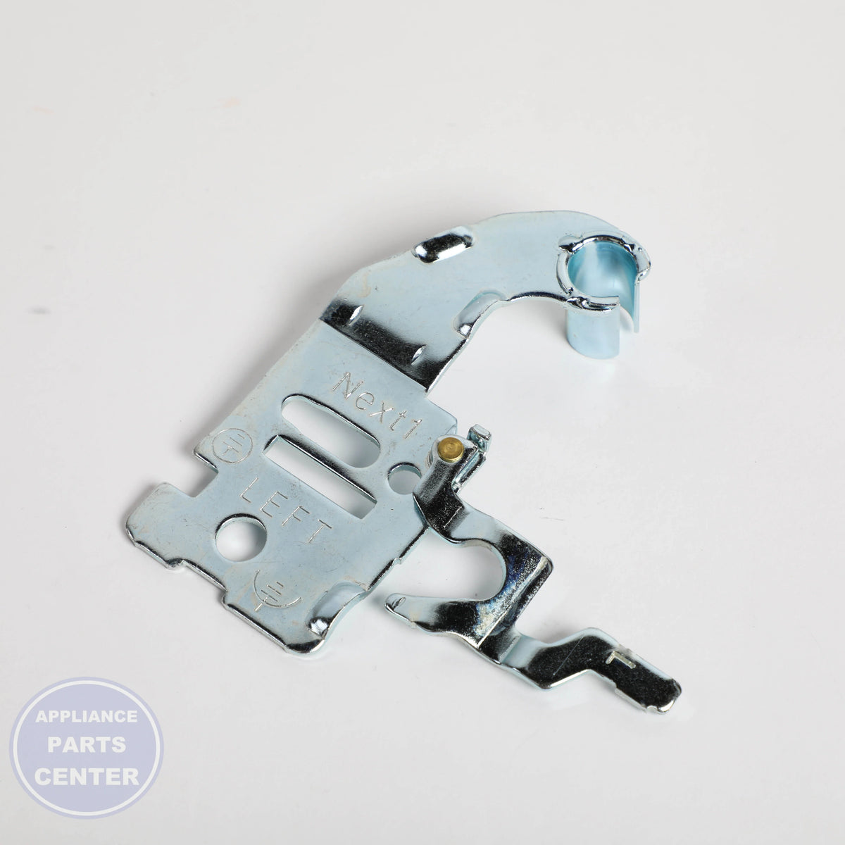 HINGE ASSEMBLY,UPPER AEH73998905 - Side view with precise measurements