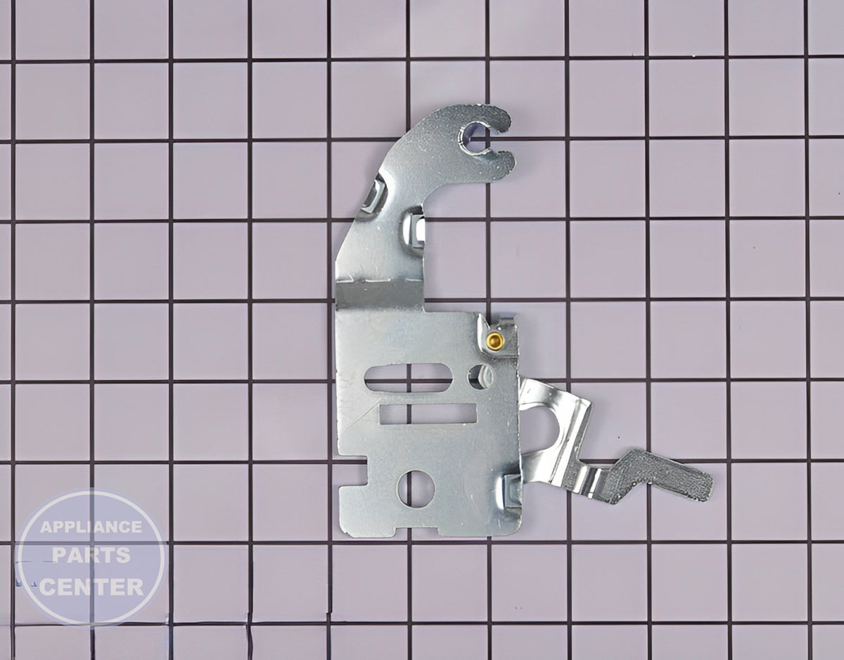 HINGE ASSEMBLY,UPPER AEH73998906 - Side view with precise measurements