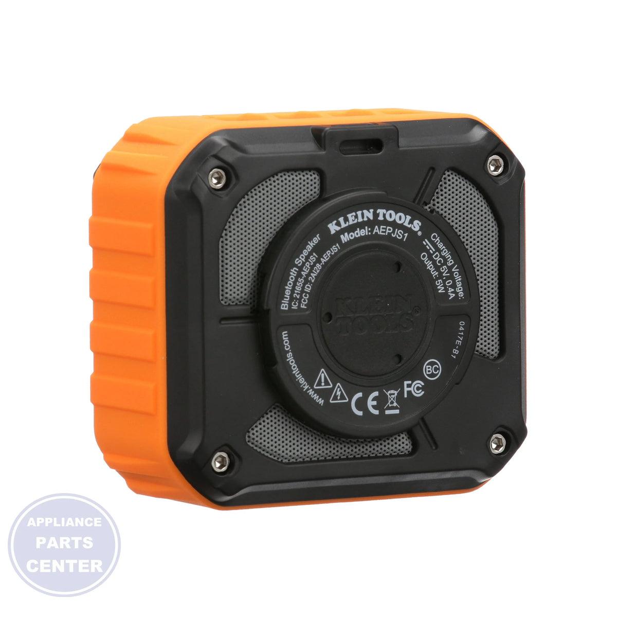Personal Jobsite Speaker AEPJS1 - Side view with 6' drop test rating