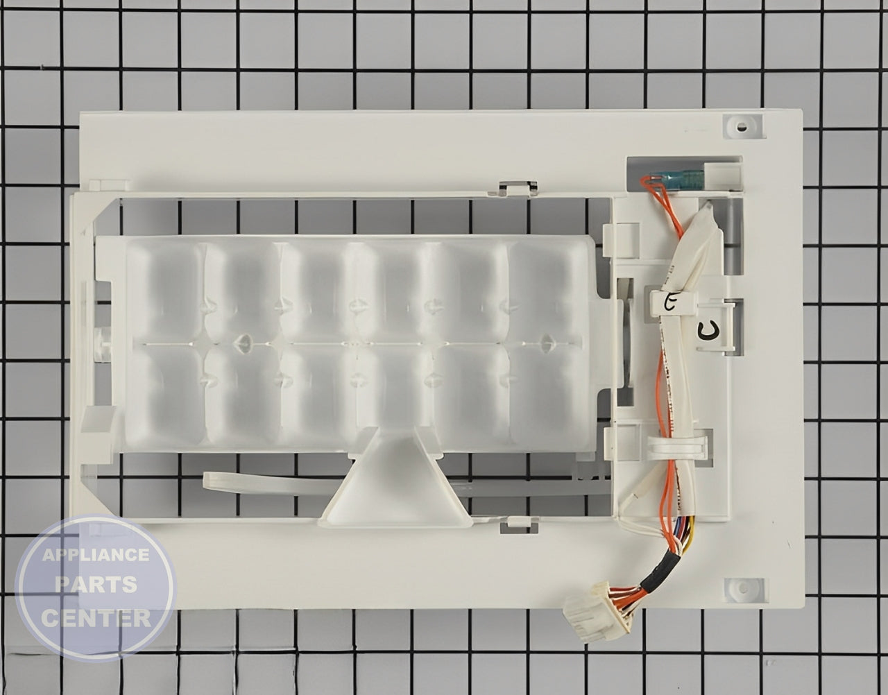 LG REFRIGERATOR ICE MAKER AEQ72909603 - Main view showing ice production for LG models