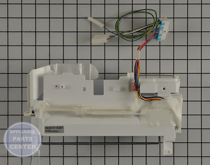 LG ICE MAKER ASSEMBLY KIT AEQ73110201 - Side view with 8 lbs daily ice production specs