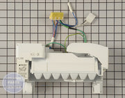 LG Refrigerator Ice Maker Kit Assembly AEQ73110203 - Main view showing crystal-clear ice cubes for various LG models