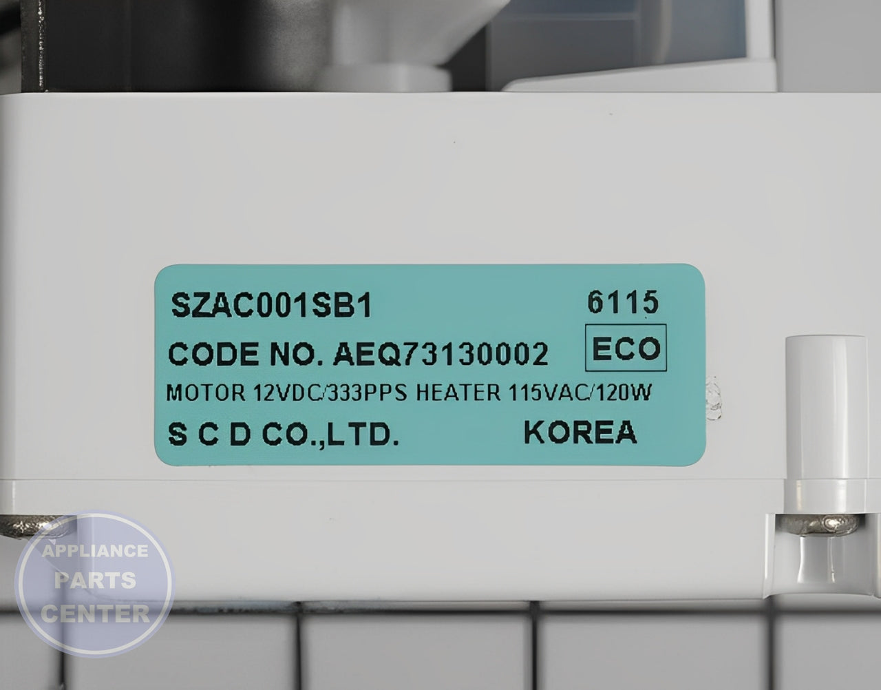 LG ICE MAKER ASSEMBLY AEQ73130002 - Detailed view of high-quality technical components