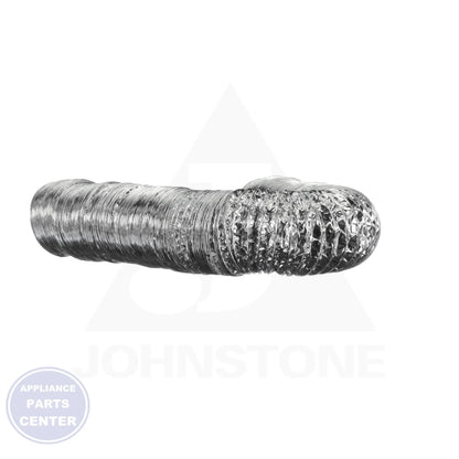Flexible Aluminum Foil Ducting AF425UL - Side view with 4" diameter and 25' length specifications