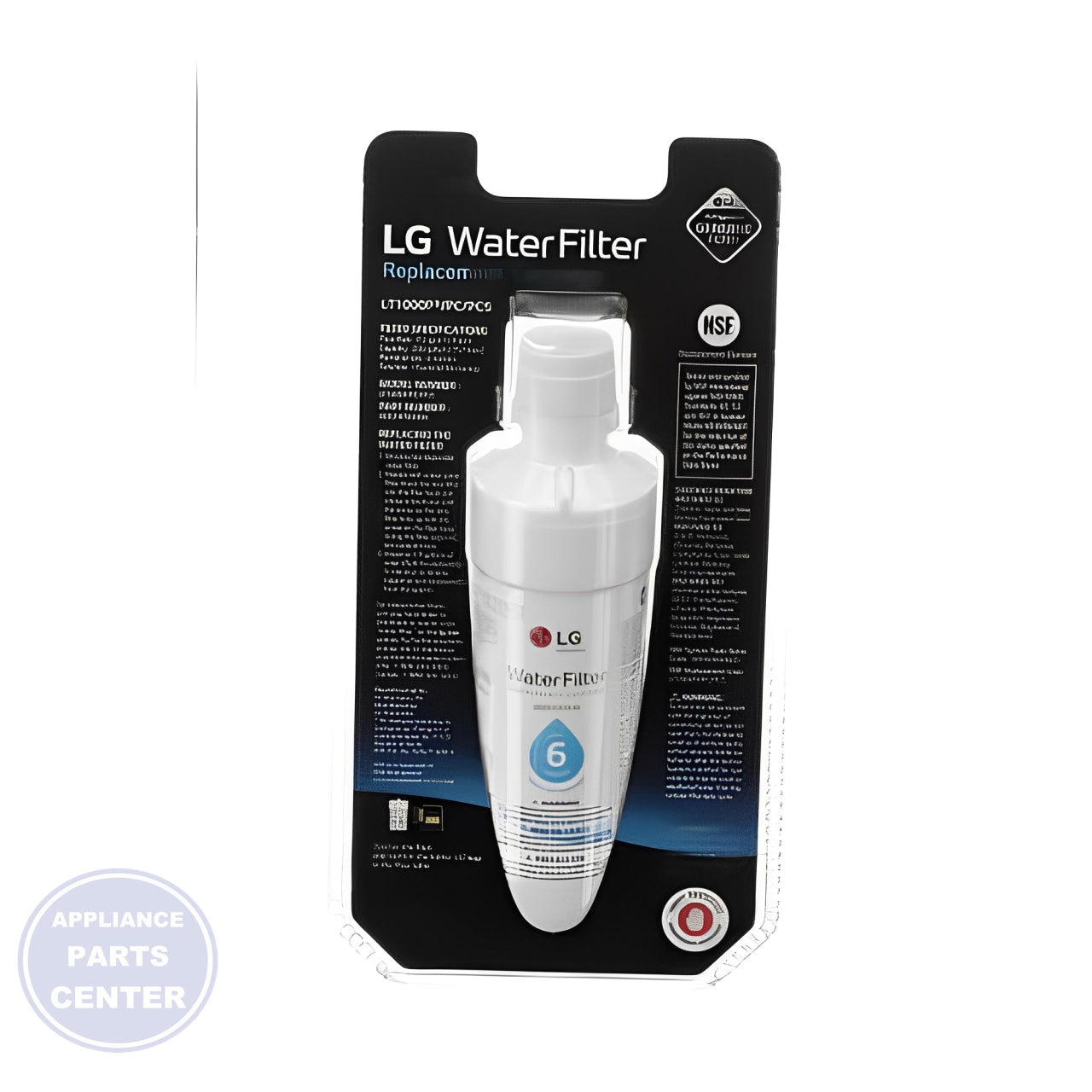 LG REFRIGERATOR WATER FILTER ASSEMBLY AGF80232402 - Main view showing water filtration technology for LG models