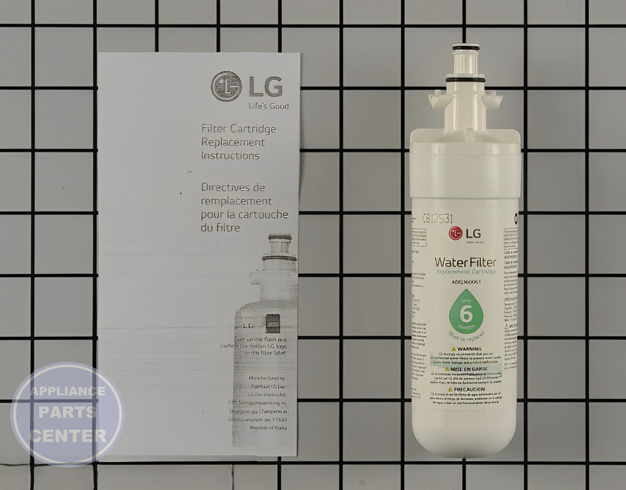 LG REFRIGERATOR REPLACEMENT WATER FILTER (LT700P) - Main view showing water filtration for LGE Refrigerator