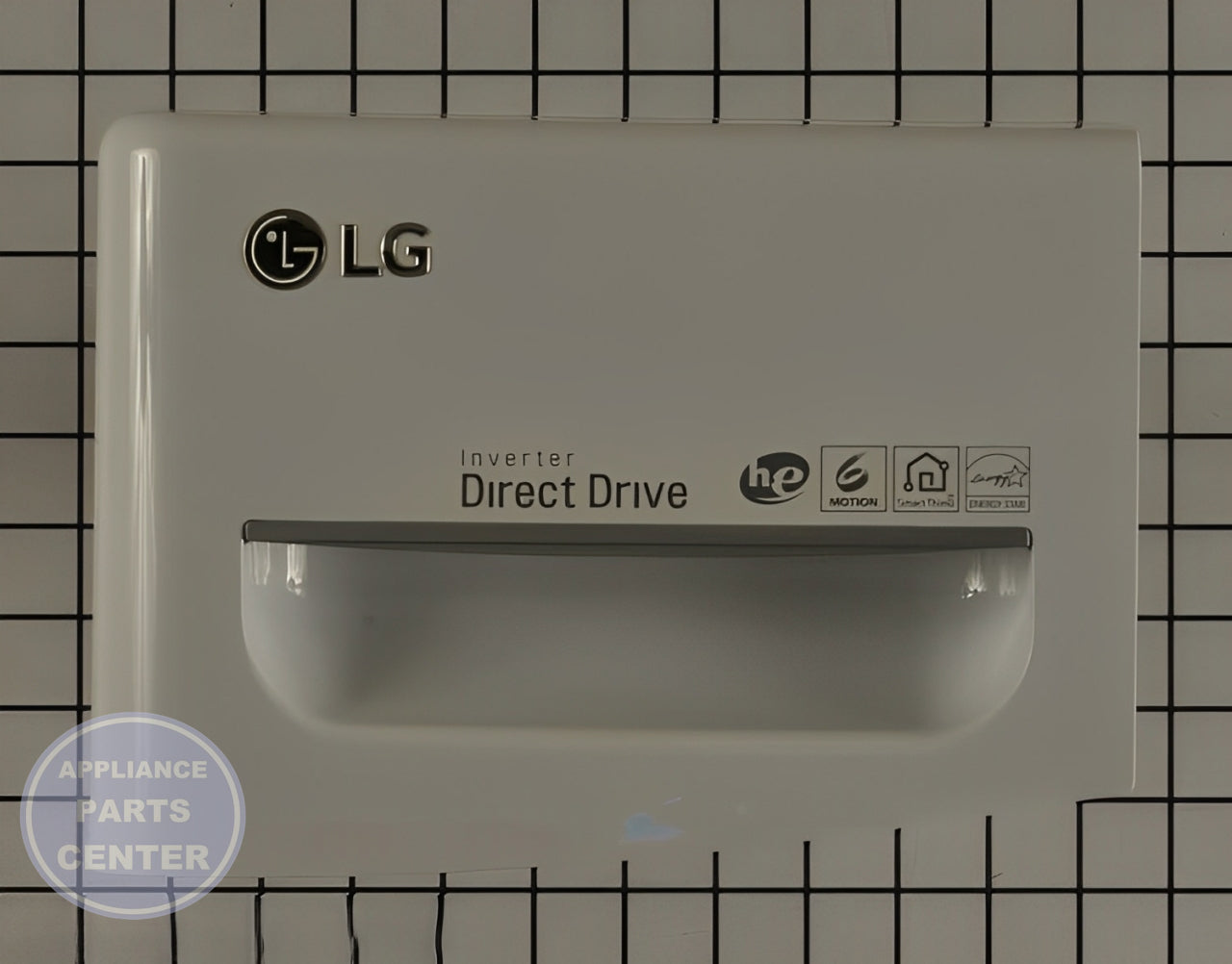 LG WASHER DRAWER PANEL ASSEMBLY AGL74074375 - Side view with high-quality dispenser specs