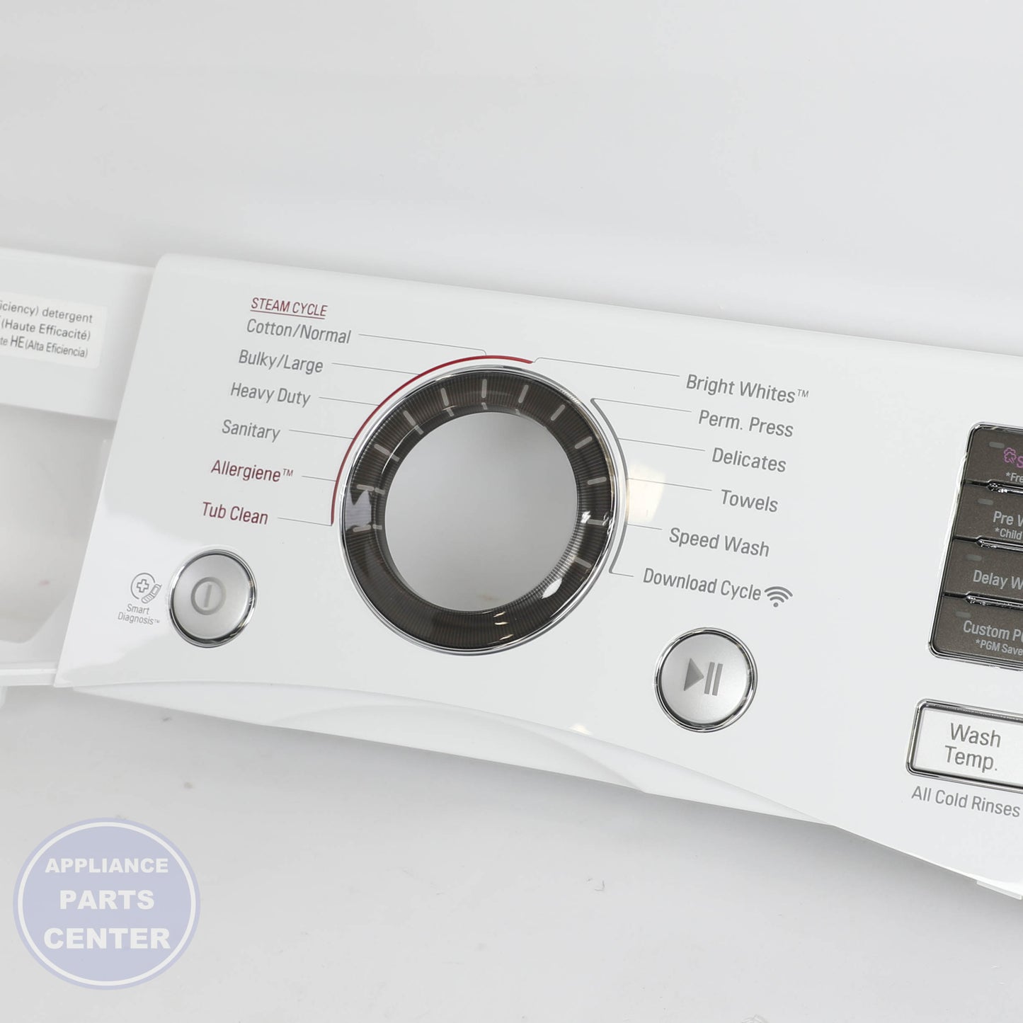 LG PANEL ASSEMBLY CONTROL AGL74115104 - Installation in specific LG model showing key mounting points