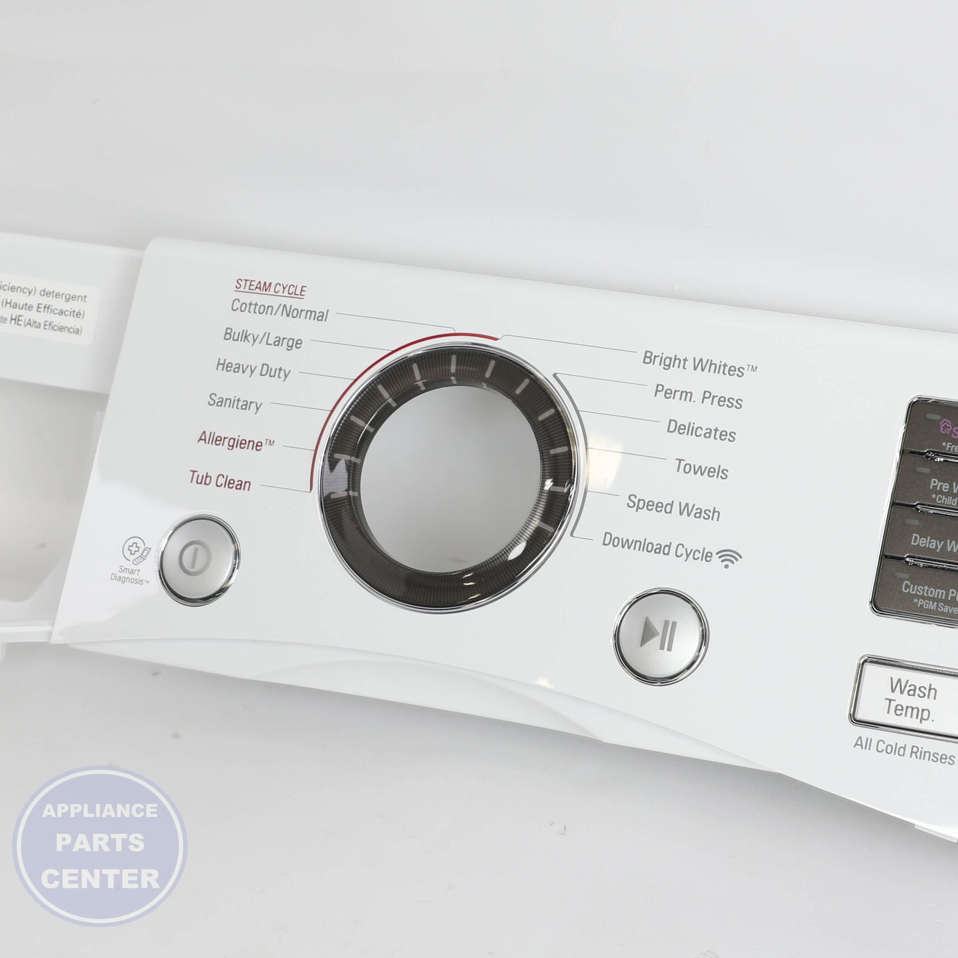 LG PANEL ASSEMBLY CONTROL AGL74115104 - Installation in specific LG model showing key mounting points