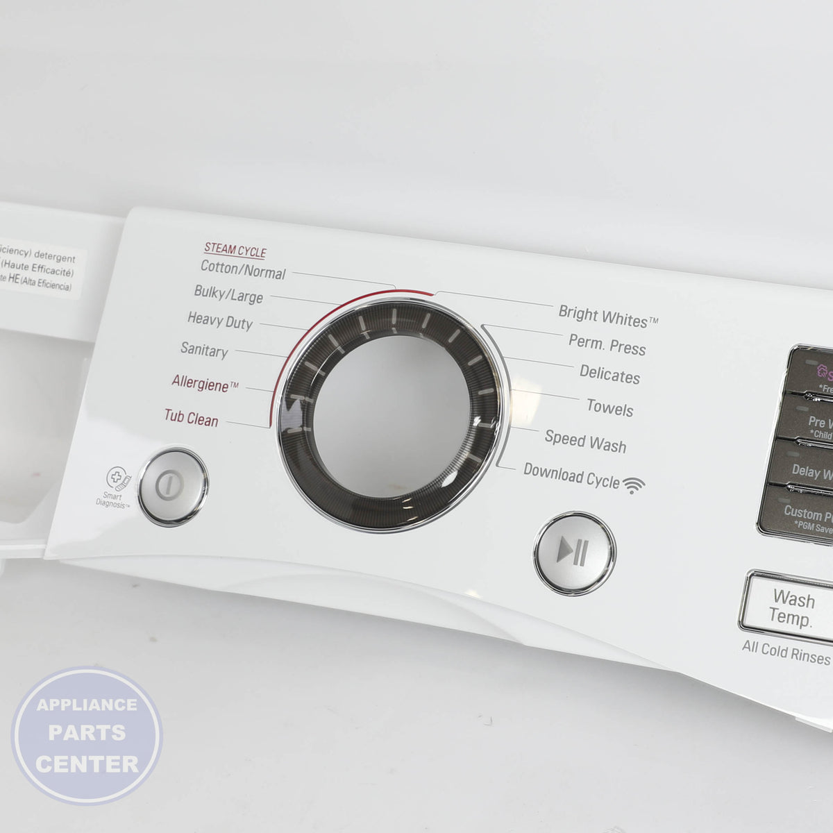 LG PANEL ASSEMBLY CONTROL AGL74115104 - Installation in specific LG model showing key mounting points
