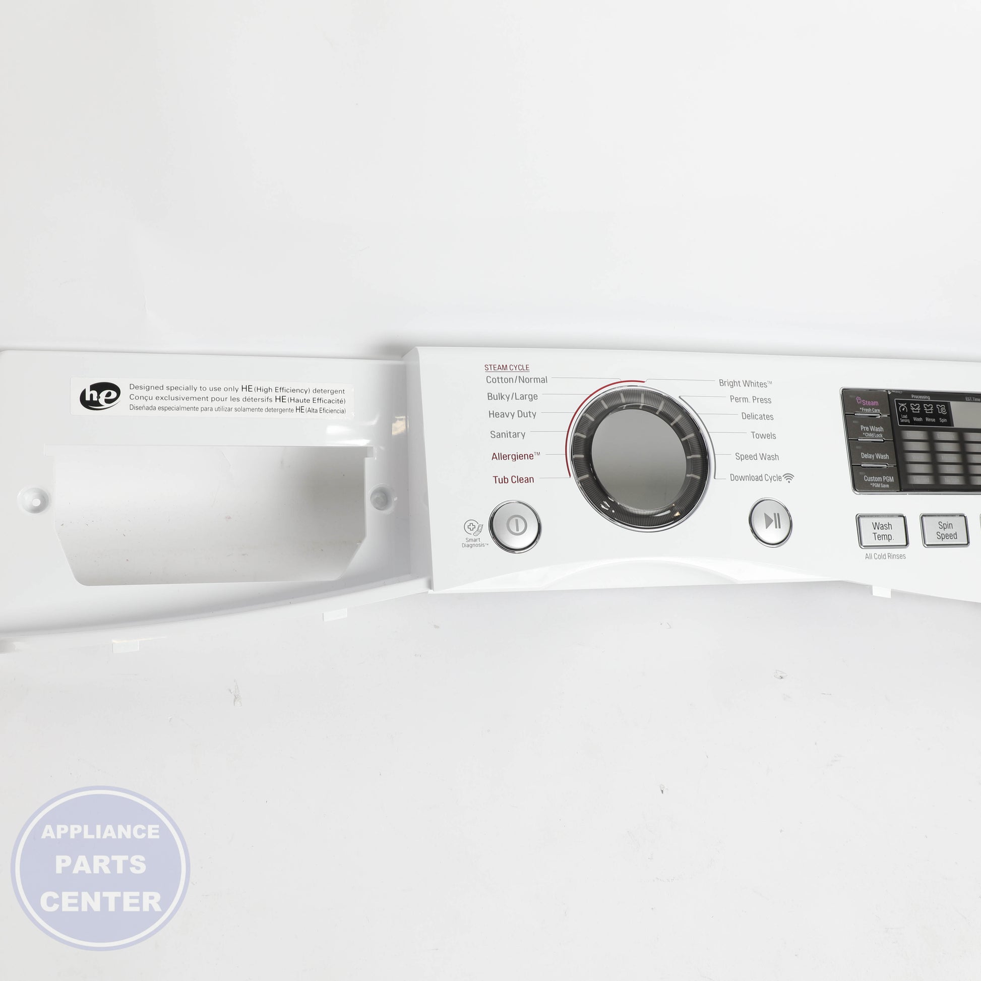 LG PANEL ASSEMBLY CONTROL AGL74115104 - Installation in specific LG model showing key mounting points