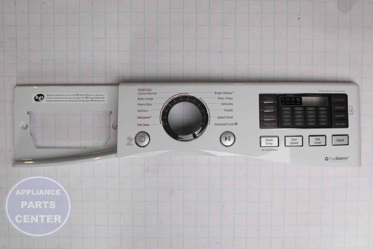 LG PANEL ASSEMBLY CONTROL AGL74115104 - Installation in specific LG model showing key mounting points