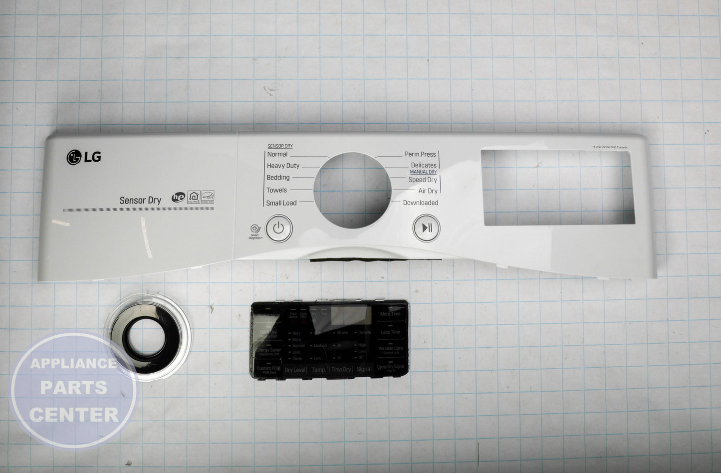 L-G PANEL ASSEMBLY,CONTROL AGL76992506 - Installation in DLG7101W showing key mounting points