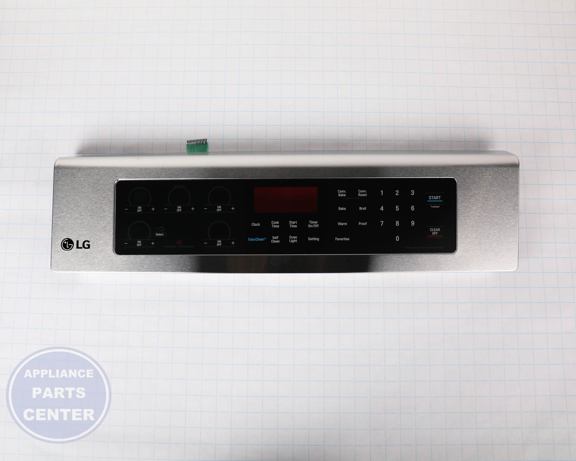 CONTROL PANEL,PARTS ASSEMBLY,SVC AGM73551624 - Side view with precise touchpad specifications