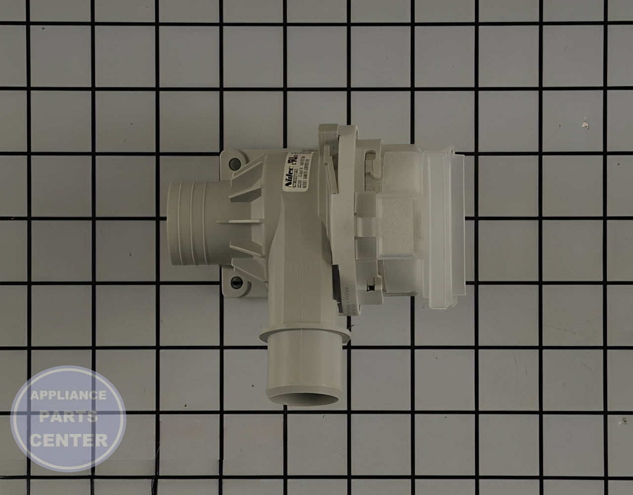 LG WASHER DRAIN PUMP ASSEMBLY AHA75673404 - Detailed view of pump specifications
