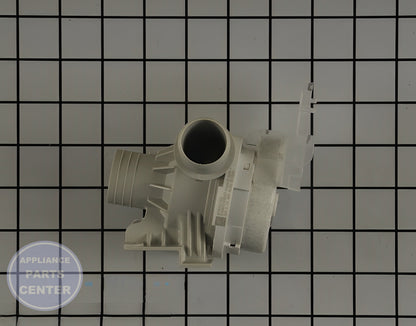 LG WASHER DRAIN PUMP ASSEMBLY AHA75673404 - Side view with 10 lbs per minute capacity