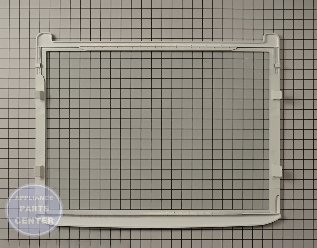 LG REFRIGERATOR SHELF ASSEMBLY AHT73514301 - Detailed view of sturdy shelf support