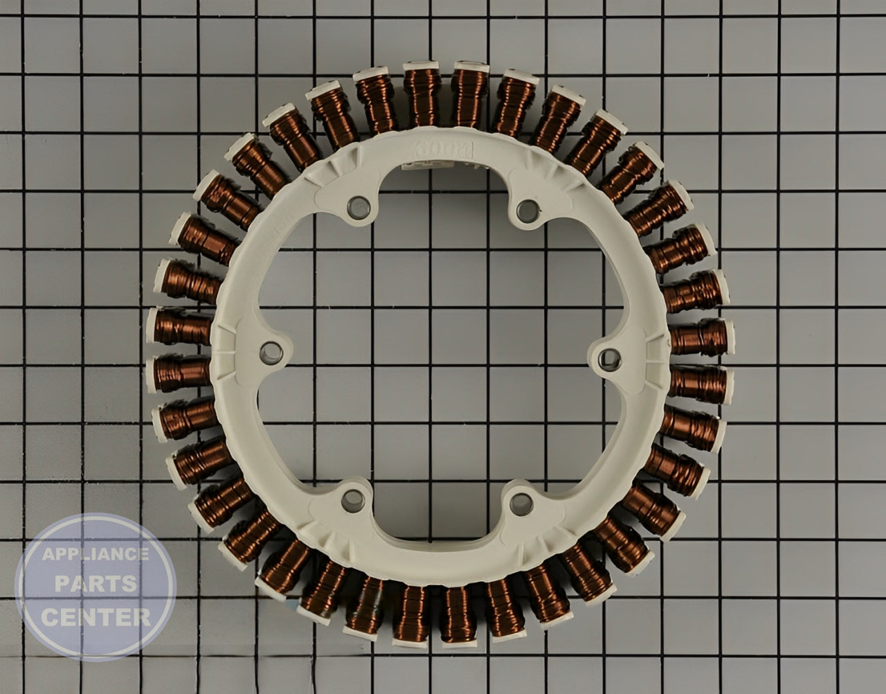 LG STATOR ASSEMBLY AJB73816004 - Side view with specific measurements