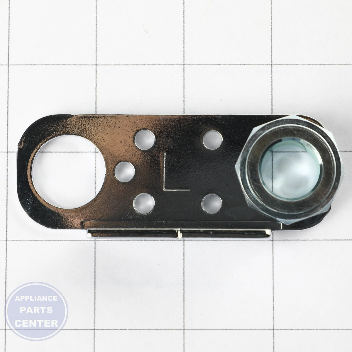 STOPPER ASSEMBLY,DOOR AJC68689632 - Side view with hinge specifications