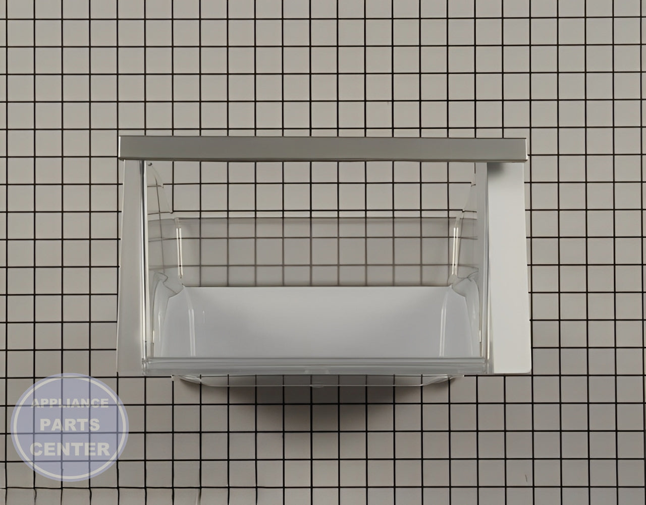 LG REFRIGERATOR CRISPER DRAWER TRAY ASSEMBLY AJP73334415 - Detailed view of the sturdy construction
