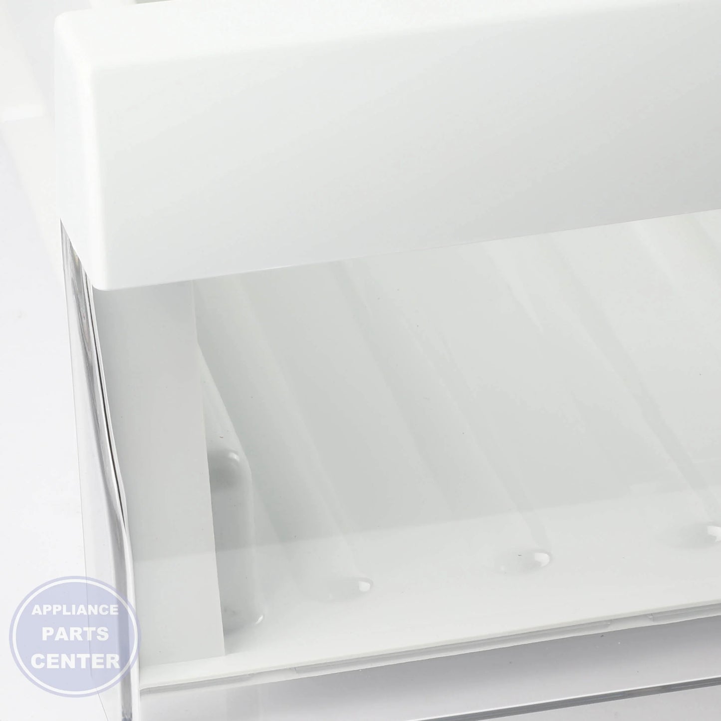 TRAY ASSEMBLY,VEGETABLE AJP73914501 - Side view with precise measurements