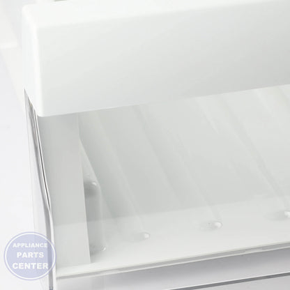 TRAY ASSEMBLY,VEGETABLE AJP73914501 - Side view with precise measurements