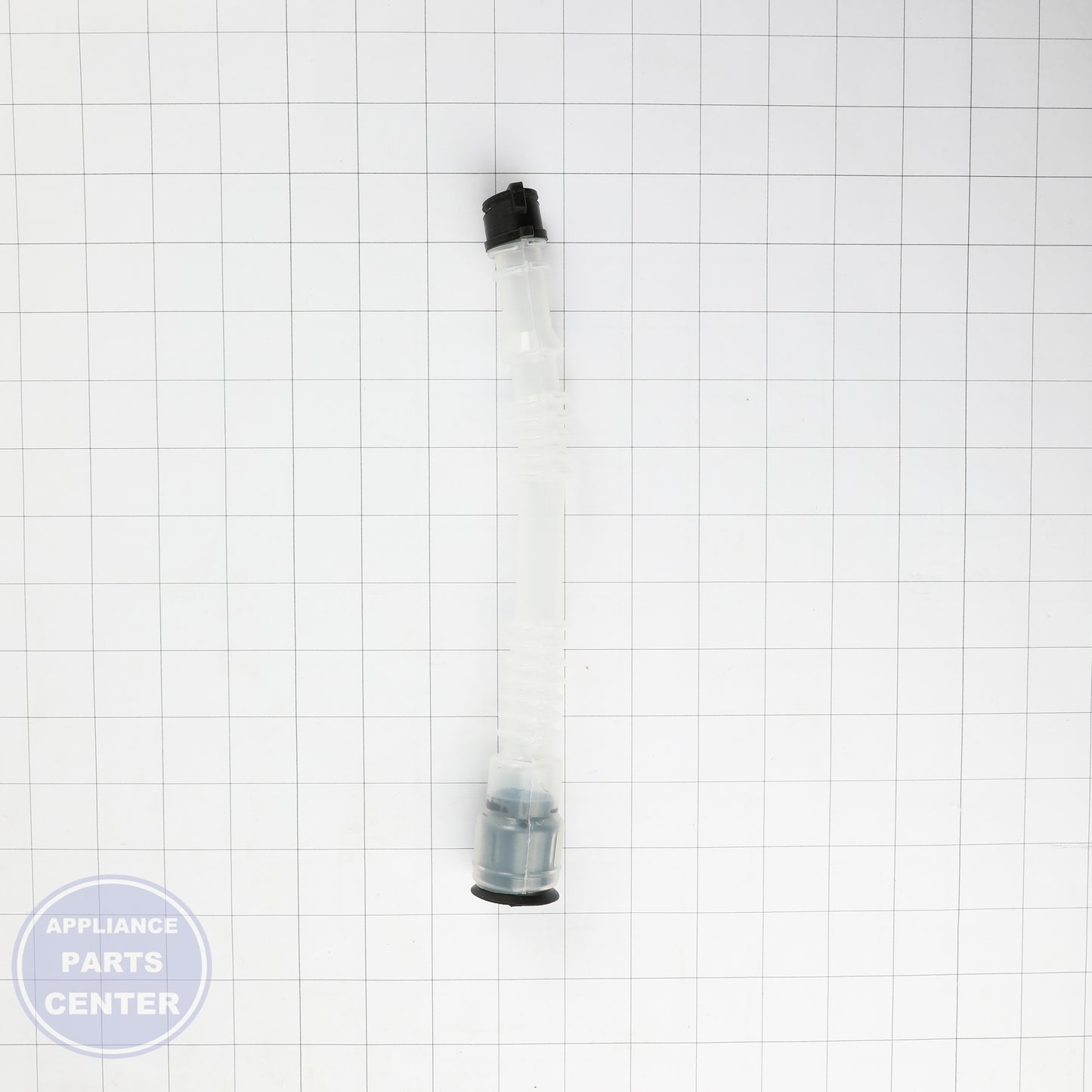 TUBE ASSEMBLY,DRAIN AJR74125001 - Side view with precise measurements for accurate fit