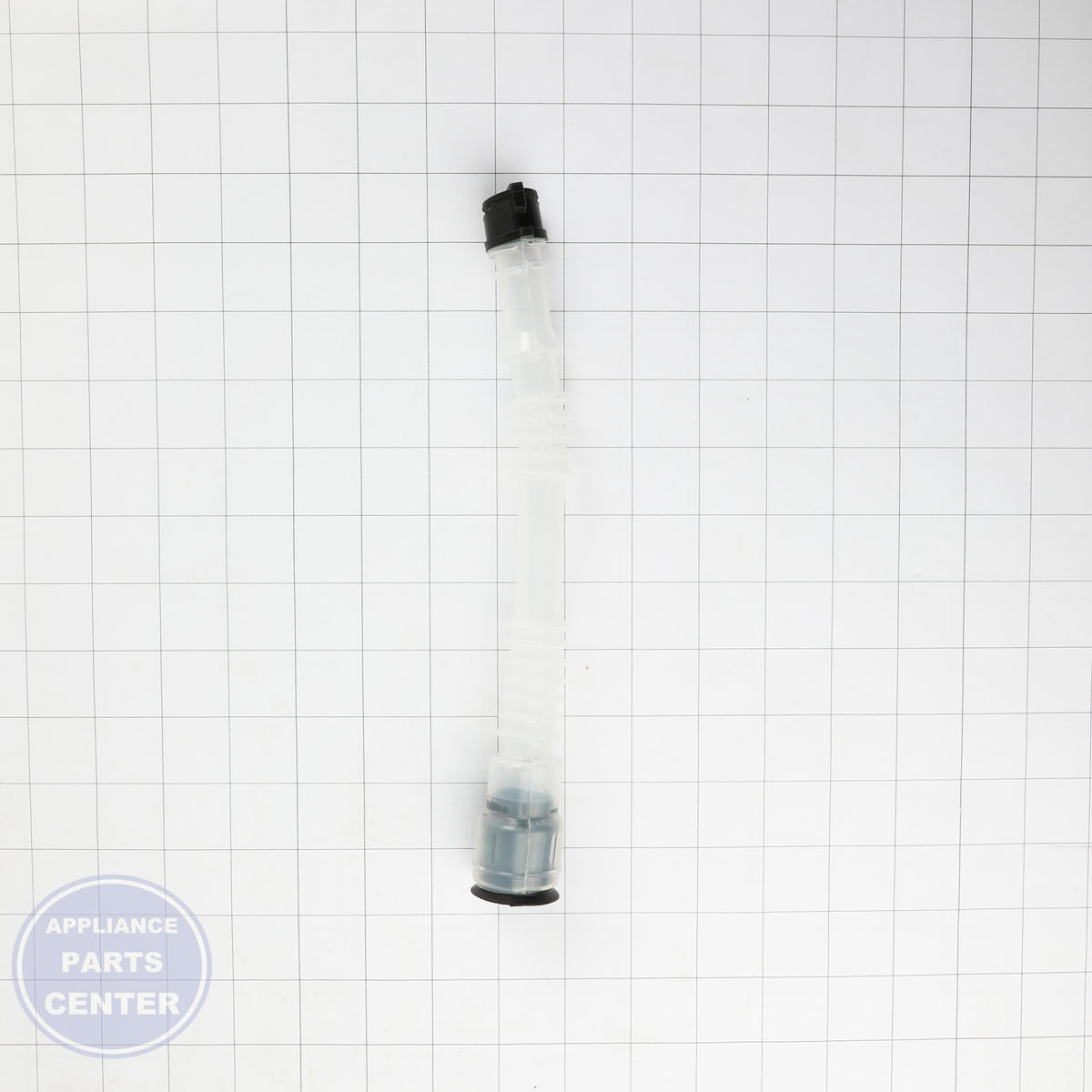 TUBE ASSEMBLY,DRAIN AJR74125001 - Side view with precise measurements for accurate fit