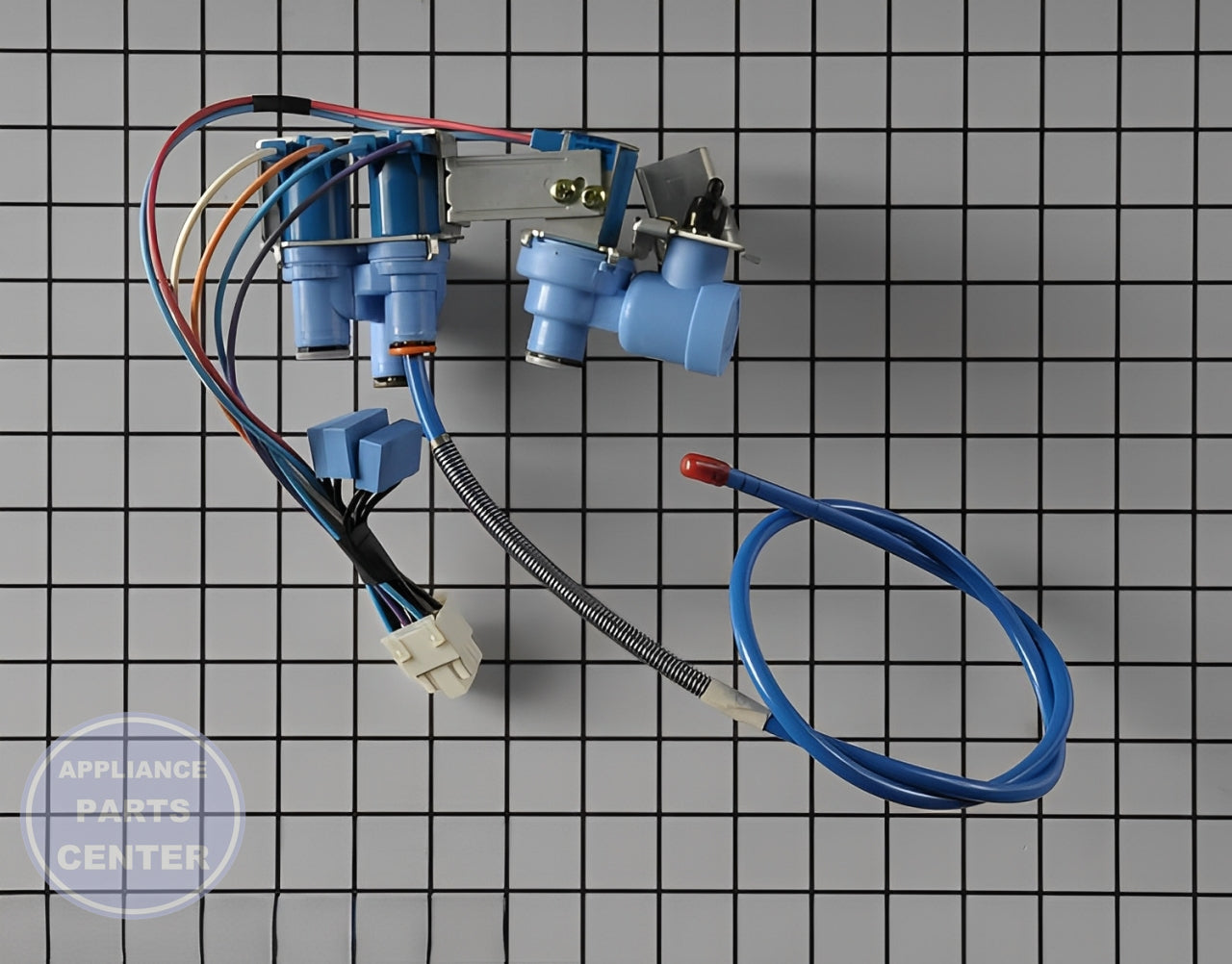 LG WATER VALVE ASSEMBLY AJU34125555 - Installation in LGE Refrigerator showing key mounting points