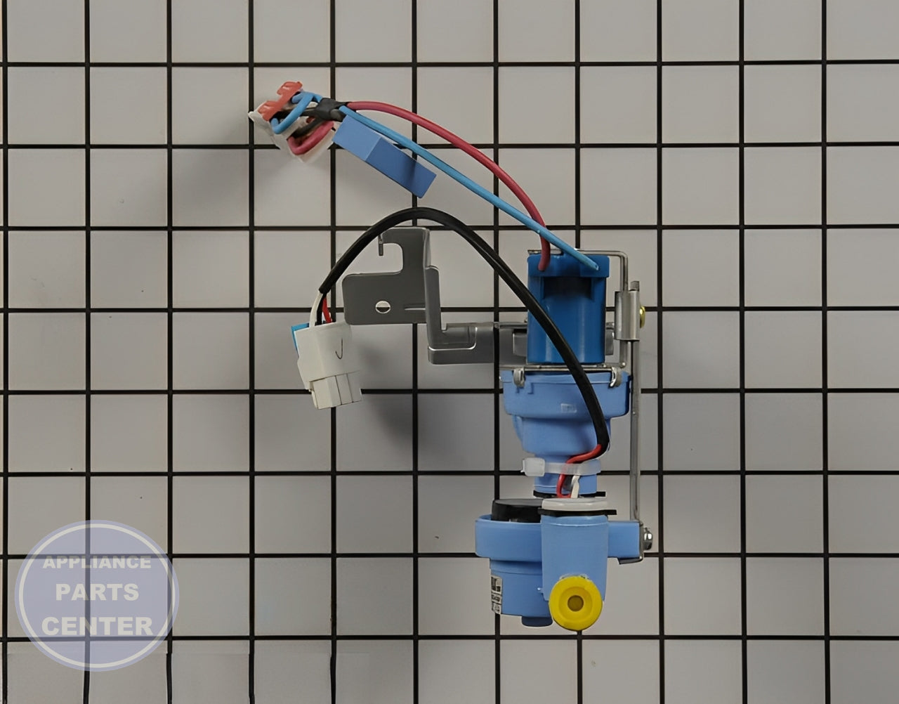 LG REFRIGERATOR WATER INLET FILL VALVE AJU72992603 - Detailed view of valve & float assembly